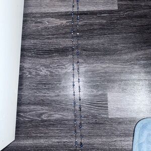 Long Blue/ Brow Beaded Necklace